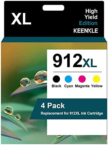 912XL Pack de 4 Cartouches d'encre Remplacement pour HP 912 XL pour Officejet Pro 8022 8023 8024 8025 8030 pour Officejet 8012 8014 8015 8017 8018 8010 (Noir Cyan Magenta Jaune, 4-Pack)Avis,  Fiche Technique et Prix au Maroc