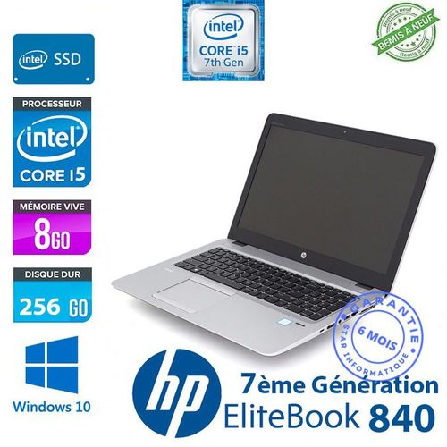 Hp Elitebook 840 G4 i5 7ÉME GÉNÉRATION 8Gb SSD 256Gb - Remis à neuf
 Fiche Technique et Prix au Maroc