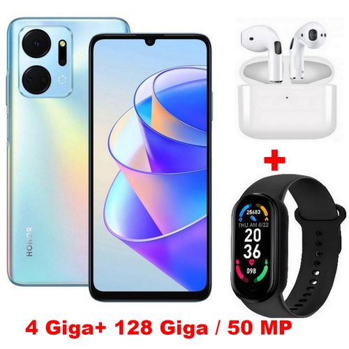 Honor X7A (4GB -128GB) Helio G35 -5000 mAh - 50 MP- NFC-Silver +Kit+ Montre
 Fiche Technique et Prix au Maroc