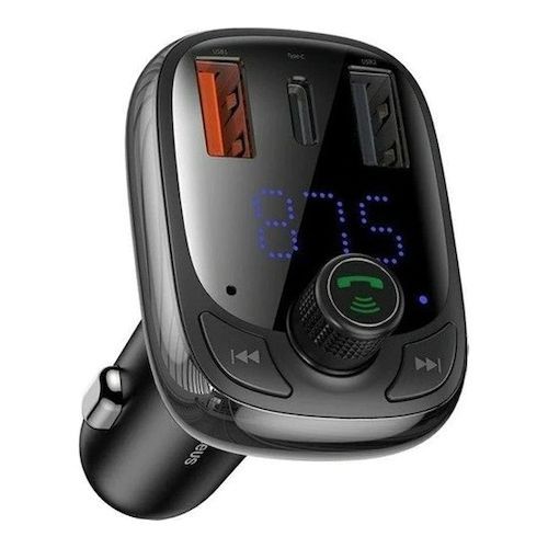 Baseus Transmetteur FM Bluetooth pour Voiture, Double USB Radio MP3 sans Fil avec Lecteur MP3 et MicroSD, Chargeur Voiture, Type C
 Fiche Technique et Prix au Maroc
