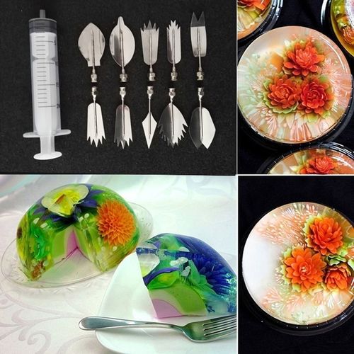 Ensemble d'outils en Art floral pour gelée 3D Gélatine Art type F, décoration de gâteau
 Fiche Technique et Prix au Maroc