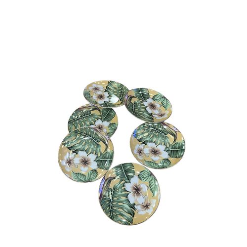 Coin De Chine Coffret 6 Assiettes Gateaux en porcelaine - Beige & Vert
 Fiche Technique et Prix au Maroc