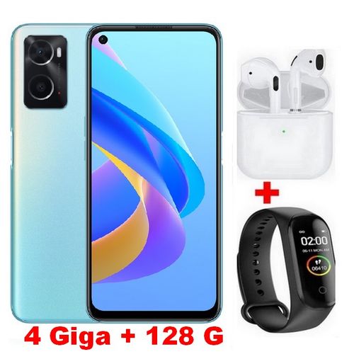 Oppo A76(4Go+128Go) extension RAM+5 Go - 33W - Snapdragon 680+ Kit + Smart Band +Bleu
 Fiche Technique et Prix au Maroc