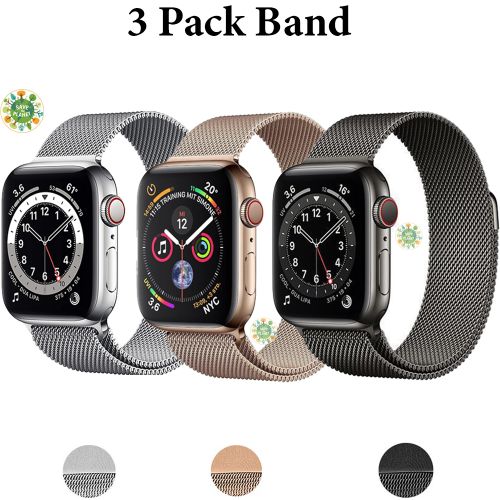 3 Pack Bracelet Magnétique Boucle Milanaise pour apple watch for Series 8 7 6 5 4 3 SE + sticker
 Fiche Technique et Prix au Maroc
