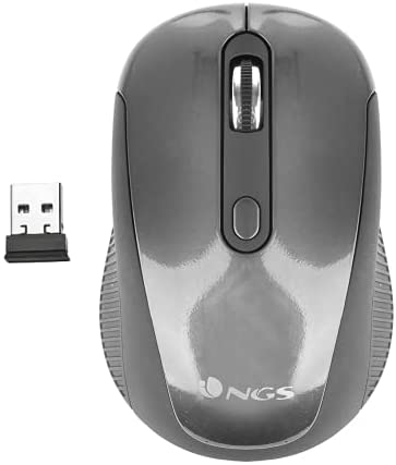 NGS Haze - Souris sans Fil 2.4GHz, Souris USB pour Ordinateur ou Laptop avec 3 Boutons et Scroll Métalique, 800/1600dpi, GrisAvis,  Fiche Technique et Prix au Maroc