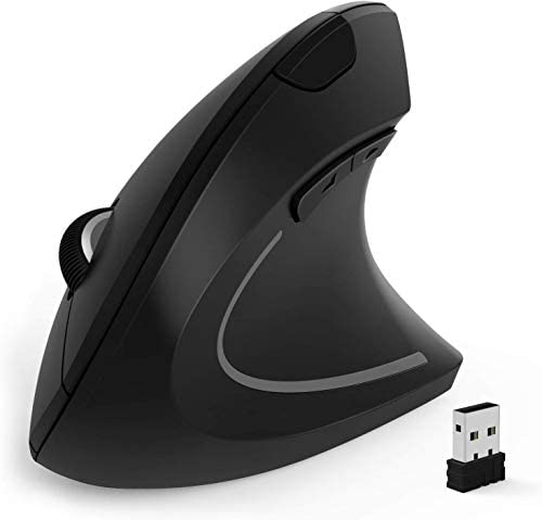 Souris ergonomique 2,4 GHz USB verticale DPI 1000/1600/2400 6 touches silencieuses Souris sans fil pour PC / ordinateur portable NoirAvis,  Fiche Technique et Prix au Maroc