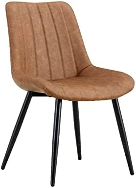 Mc Haus ENA Brown x4 - Lot de 4 chaises de Salle à Manger, Design Nordique et Vintage avec siège rembourré et Dossier Ergonomique, BrunAvis,  Fiche Technique et Prix au Maroc