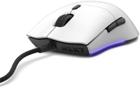 Nzxt Lift - MS-1WRAX-WM - Souris Gamer pour PC - Souris ambidextre légère - Capteur Optique PixArt 3389 Haut de Gamme - Résolution 16k - Éclairage RGB - Câble à Faible traînée - BlancheAvis,  Fiche Technique et Prix au Maroc