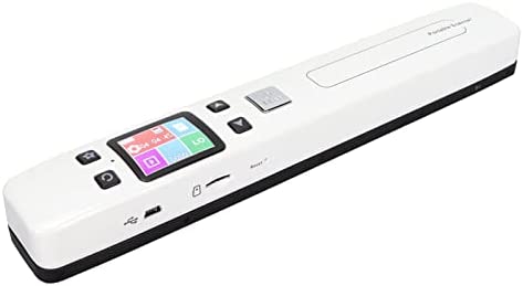 Scanner de Documents Portable, Scanner D'images Portable Couleur sans Fil A4 pour Les Manuscrits de Devoirs de Magazines de Photos, Logiciel OCR, Fonction WiFi, Numérisation Hors Ligne(Blanc)Avis,  Fiche Technique et Prix au Maroc