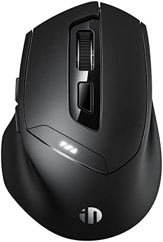 inphic Souris sans Fil Rechargeable, Souris Bluetooth, Trois Modes Souris(BT 5.0/4.0 + 2.4G sans Fil), 6 Boutons Souris Silencieuse 1600DPI pour Mac, Ordinateur, PC, iPadOS, Windows, NoirAvis,  Fiche Technique et Prix au Maroc