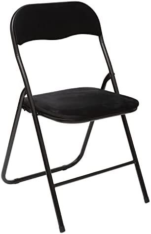 Chaise pliante gain de place en velours Noir 39x39x h79 cmAvis,  Fiche Technique et Prix au Maroc