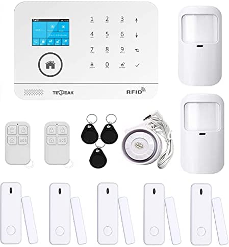Kit di Alarme pour Maison sans Fil, TECPEAK Wi-FI/GSM Alarme avec sirène de sécurité fournit Un Moyen très Efficace pour protéger Votre Maison et Votre Bureau (A4) Avis, Fiche Technique et Prix au Maroc