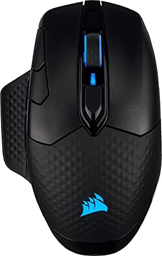 Corsair DARK CORE RGB PRO, souris gaming sans fil FPS/MOBA avec technologie SLIPSTREAM, noire, rétroéclairée RGB LED, 18 000 DPI, optiqueAvis,  Fiche Technique et Prix au Maroc
