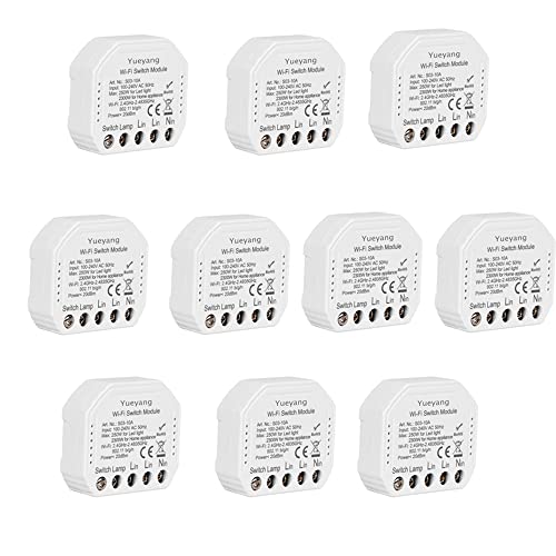 Yueyang Commutateur WiFi, module de commande vocale intelligent avec Alexa et Google Home, contrôle App Smart Life tuya, minuterie Switch 250W pour led (10) Avis, Fiche Technique et Prix au Maroc