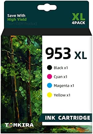 953 XL 953XL Cartouches d'encre reconditionnées de rechange pour imprimantes Officejet Pro 7740 7720 8710 7730 8715 8725 8720 8210 (1 noir, 1 cyan, 1 magenta, 1 jaune)Avis,  Fiche Technique et Prix au Maroc