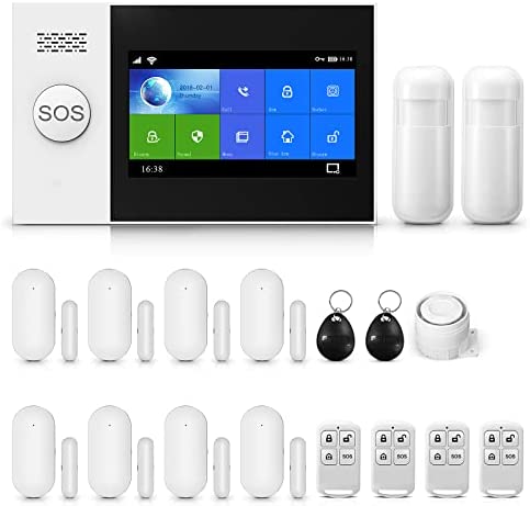 PGST Système d'alarme Domestique sans Fil GSM, système de sécurité WiFi à écran Tactile Complet sans Fil 4,3" Fonctionne avec Alexa et Google pour la Maison, l'appartement Avis, Fiche Technique et Prix au Maroc