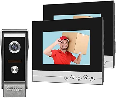 Hfeng indoor Système d'interphone vidéo 2 moniteurs visiophone 7 Pouces Affichage Clair pour la Maison vidéo Porte Bell caméra Vision Nocturne 480p Max à 100 mètres Avis, Fiche Technique et Prix au Maroc