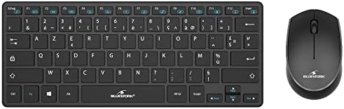 Bluestork - Pack Mini - Pack Clavier & Souris sans Fil Compact - Wireless avec Smart Dongle 2.4Ghz - Design Ultra Slim - Ergonomique - Compatible sur Windows - AZERTY NoirAvis,  Fiche Technique et Prix au Maroc