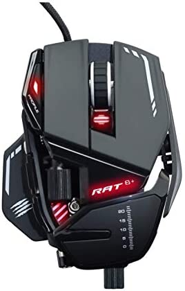 Mad Catz RAT 8+ Noir - Souris gamer filaire personnalisable - 11 boutons - LED RGB - 16000 DPI - Pixart PMW3389Avis,  Fiche Technique et Prix au Maroc