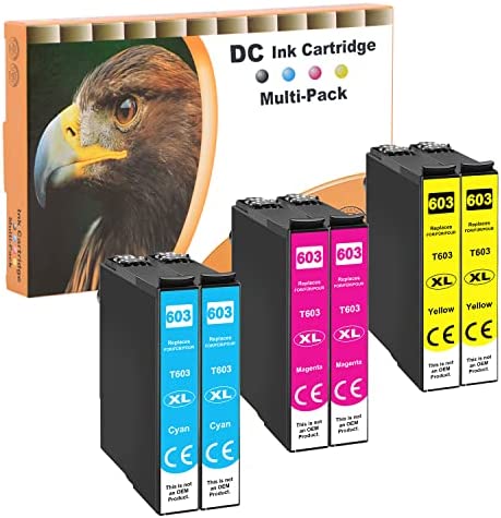 D&C Cartouches d'encre Compatible pour Epson 603 XL pour Epson Expression Home XP-2100 XP-2105 XP-3100 XP-3105 XP-4100 XP-4105 Epson Workforce WF-2810 DWF WF-2830 DWF WF-2835 WF-2850 (6-Pack)Avis,  Fiche Technique et Prix au Maroc