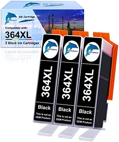 GoToners 364XL Cartouches Compatible pour HP 364 XL Noir pour Deskjet 3520 3070A 3522 3524, Officejet 4620 4622, Photosmart 5510 5520 5522 5524 B110 B109 B209 5514 5515 6510 6520 7520 (3 Noir)Avis,  Fiche Technique et Prix au Maroc