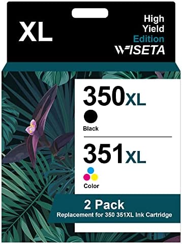 WISETA 350 351 XL Remanufacturé Cartouches d'encre Remplacement pour Photosmart C4280 C4380 C4480 C4580 C5180 C5280 Deskjet F2180 F4180 Officejet J5780 (Noir Tri-Colore, 2-Pack)Avis,  Fiche Technique et Prix au Maroc