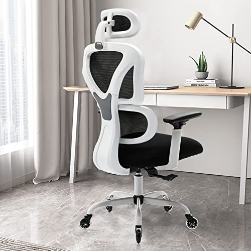 KERDOM Chaise de Bureau Ergonomique avec Appui-tête réglable, accoudoirs, Soutien Lombaire, Chaise de Bureau Contre Les douleurs dorsales 150 kgAvis,  Fiche Technique et Prix au Maroc