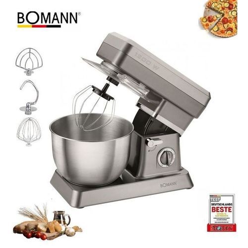 Bomann Robot pétrin pâtissier multifonction gris/grey 1200w, 6,3l allemand
 Fiche Technique et Prix au Maroc
