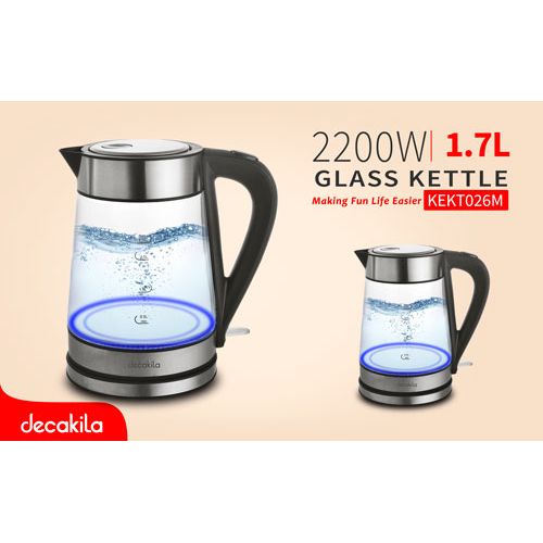DECAKILA Bouilloire électrique en verre 2200W
 Fiche Technique et Prix au Maroc