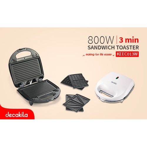 DECAKILA Toaster/Gaufrier 800W
 Fiche Technique et Prix au Maroc