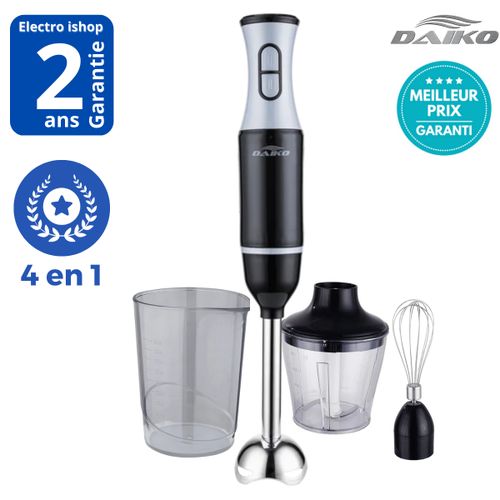 Daiko Mixeur plongeant - 4 en 1 -  accessoires emulsifiant et hachoir
 Fiche Technique et Prix au Maroc