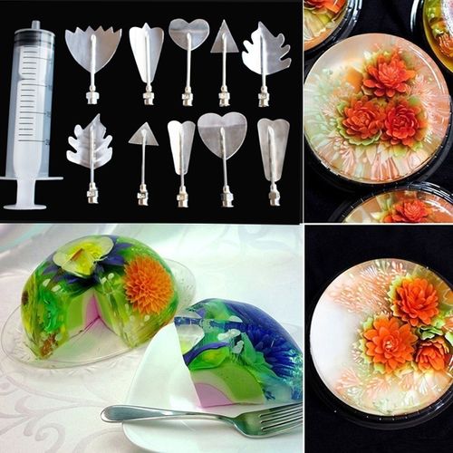 Ensemble d'outils en Art floral pour gelée 3D Gélatine Art type D, décoration de gâteau
 Fiche Technique et Prix au Maroc
