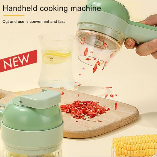 Hachoir à Aliments électrique 4 in 1 Mini Hachoir à Légumes Trancheuse Broyeur
 Fiche Technique et Prix au Maroc