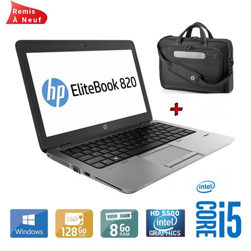 Hp Elitebook 820 G2 Intel® Core i5-5200U - 8Go ,128 Go SSD - 12,5"  (Remis à Neuf)
 Fiche Technique et Prix au Maroc