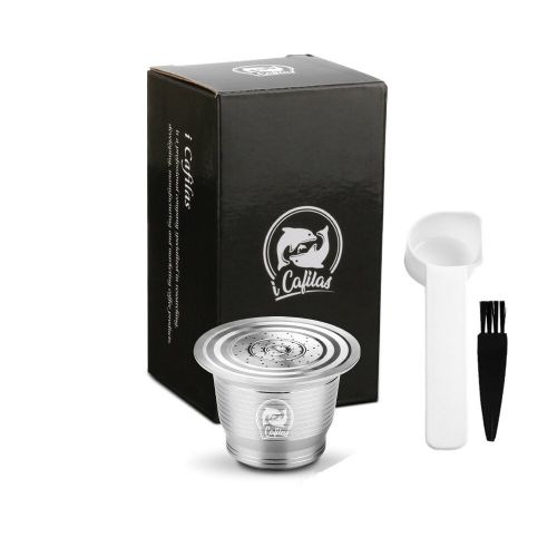 ICAFILAS capsules de café rechargeables pour Nespresso en acier inoxydable
 Fiche Technique et Prix au Maroc