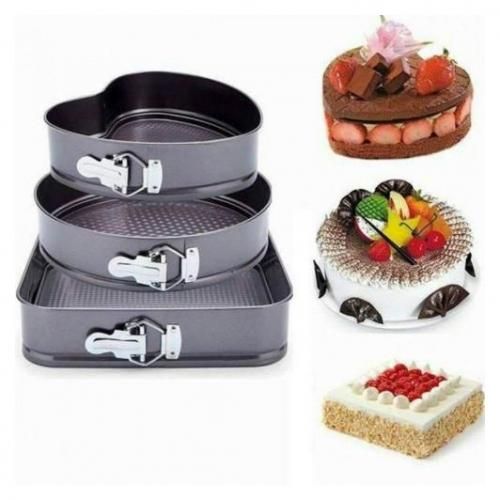 LWS > Pack Moule à Gâteaux , Tartes 3 Pièces Noir 24 cm, 26 cm et 28 cm
 Fiche Technique et Prix au Maroc
