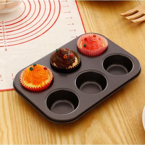 Moule à Cupcakes 6 tasses, Métal Anti-adhésif Moule à à pâtisserie.
 Fiche Technique et Prix au Maroc