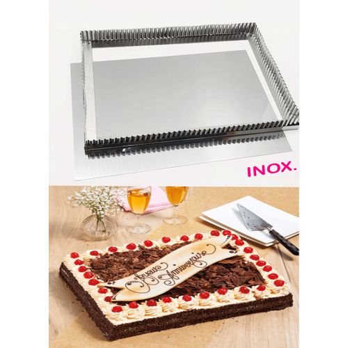 Moule à gâteau Inox amovible rectangulaire
 Fiche Technique et Prix au Maroc