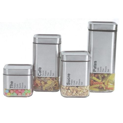 Offfre Accord Set de 4 pièces de boite a épices carre service a épices
 Fiche Technique et Prix au Maroc