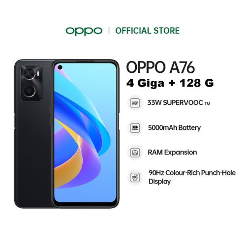 Oppo A76 (4Go+128Go) extension RAM+5 Go - 33W - Snapdragon 680 - Noir
 Fiche Technique et Prix au Maroc
