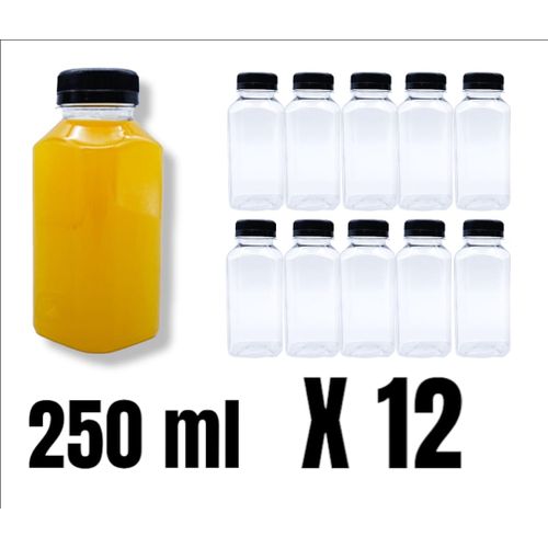 Pack de 12 Bouteille a jus plastique avec Bouchon - 250ml
 Fiche Technique et Prix au Maroc