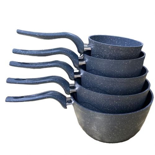 Pandiani Service  Casserole 5 PCS En Granit 12/14/16/18/20CM GRIS article G-L 8574
 Fiche Technique et Prix au Maroc