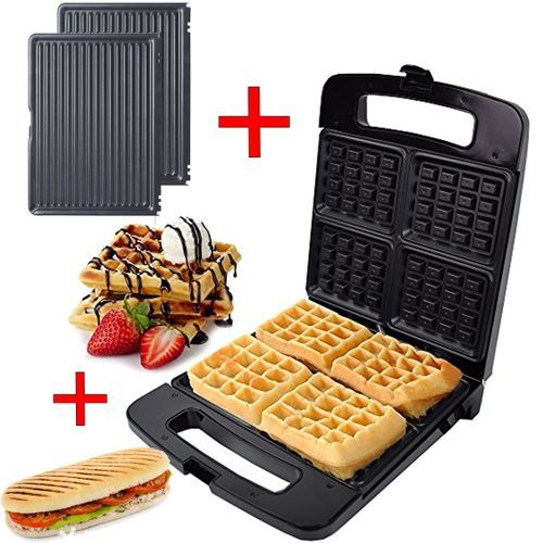 Panini gaufrier anti-adhérent 2 en 1
 Fiche Technique et Prix au Maroc