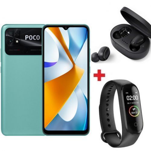 XIAOMI POCO C40 - 6,71" HD+ - (4GB/64GB) - 13MP - Android  - Vert + Band + Écouteur
 Fiche Technique et Prix au Maroc
