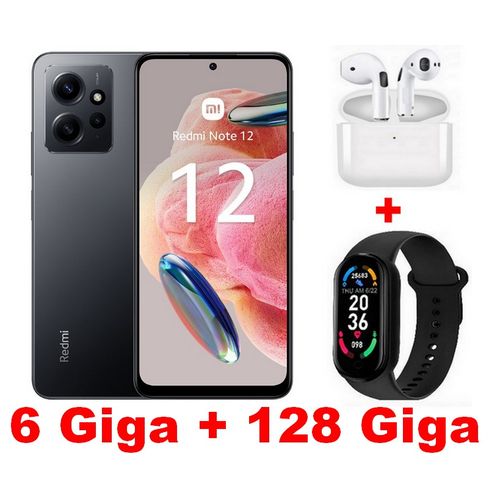 XIAOMI Redmi Note 12  Amoled 6,67″(6Go, 128Go) Snapdragon 680 - 50MP- Grey +Kit+ Montre
 Fiche Technique et Prix au Maroc