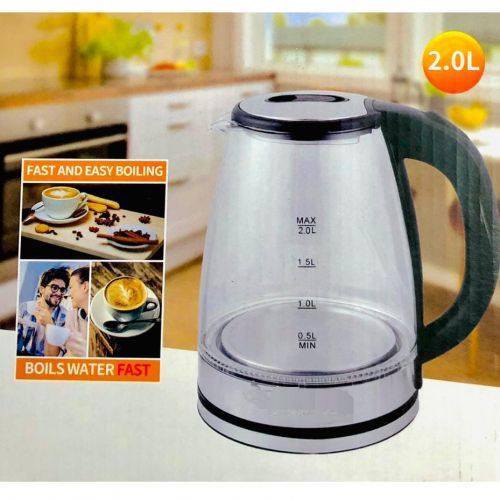 bouilloire électrique à chauffage rapide, pot en verre à haute teneur, 2L
 Fiche Technique et Prix au Maroc