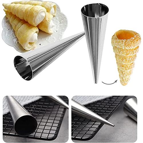 12 Pcs Croissant Moule Patisserie Formes de Cannoli Moule en Acier Inoxydable
 Fiche Technique et Prix au Maroc