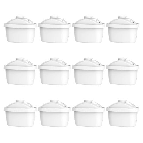12 pcs Cartouche Filtrante, Remplacement pour touslescarafes, Style, Marella Cool, Mavea Elemaris XL, Remplacement pour Brita Aluna
 Fiche Technique et Prix au Maroc