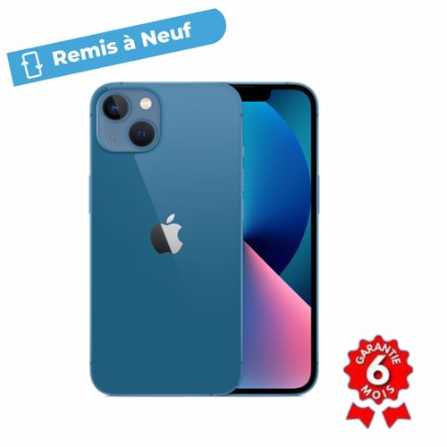 Apple iPhone 13 - 6.1" - 4GB + 256GB - Bleu - Remis à neuf - Garantie 6 mois
 Fiche Technique et Prix au Maroc