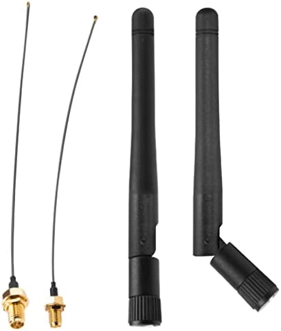 Akasa 2dBi A-ATBN-02 Antenne Wi-Fi Omnidirectionnelle Tri Bande + 22 cm I-PEX MHF4L vers RP-SMA Female Pigtail Câble pour réseau sans fil, PC de bureau, caméra IP 2 pièces Fiche Technique et Prix au Maroc